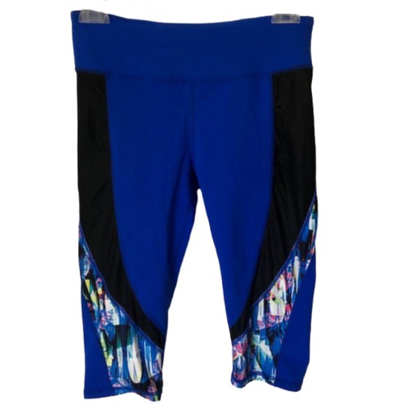 Fabletics Navassa PowerHold Capri Leggings - Blue Black - S - Picture 3 of 12